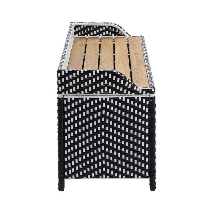 Angelah Tides Wicker Storage Bench Lark Manor™ Color: Black