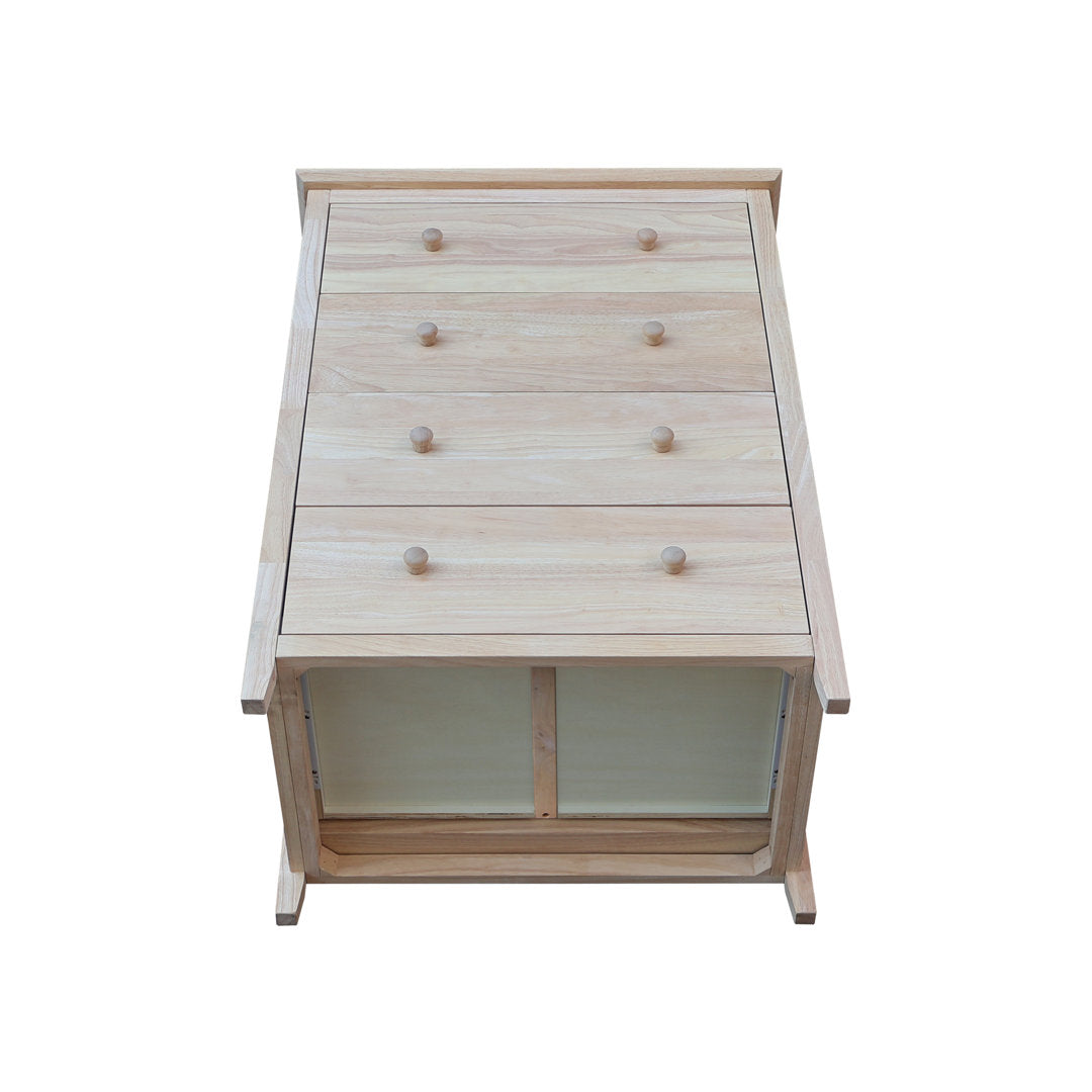 Dufrene Solid Wood 4 Drawer Dresser Highland Dunes Color: Unfinished