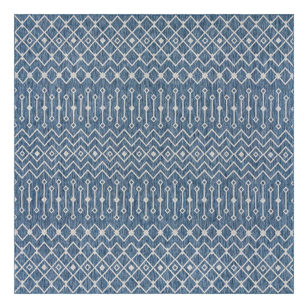 Innsbrook Southwestern Power Loom Teal Indoor/Outdoor Area Rug Laurel Foundry Modern Farmhouse® Rug Size: Square 12'