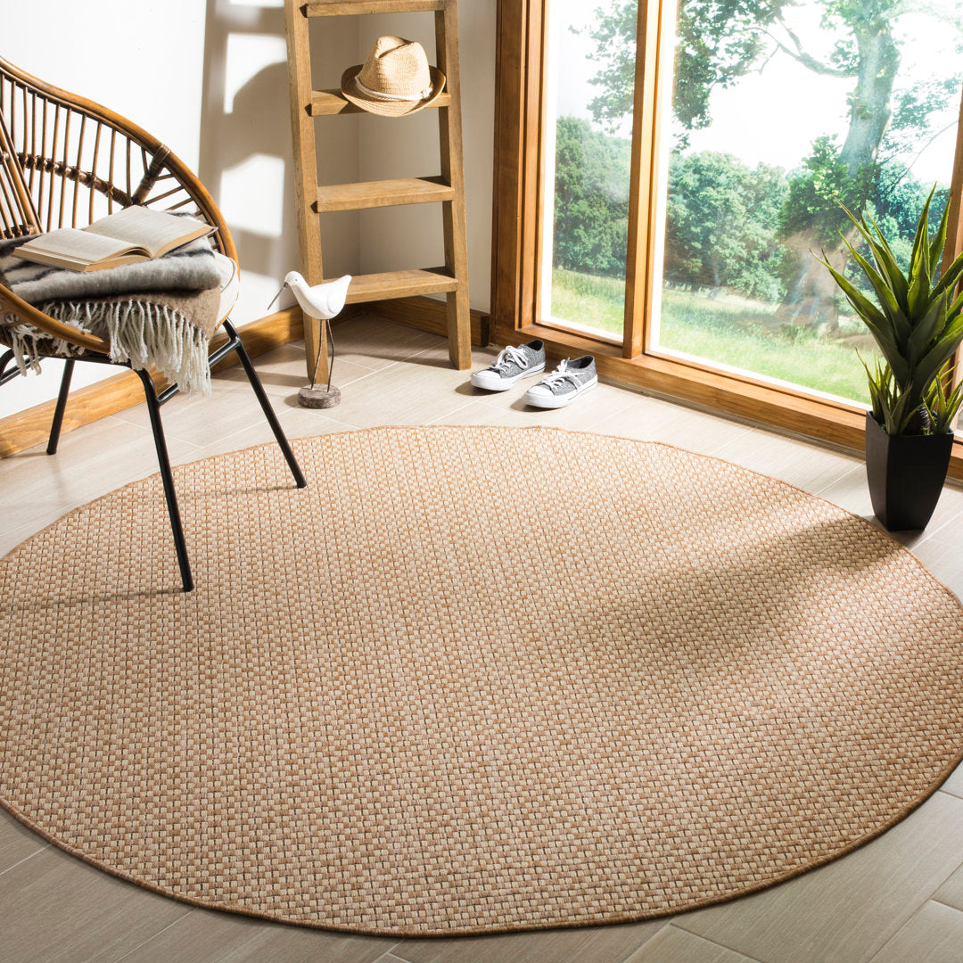 Kaylah Performance Geometric Rug Highland Dunes Rug Size: Round 5'3"