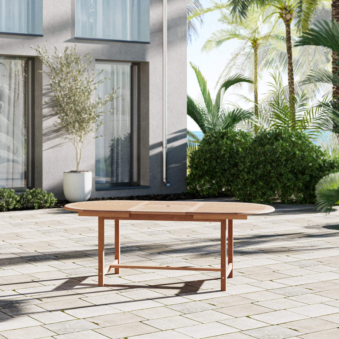 Rafael Teak Oval Extendable Patio Table Beachcrest Home™