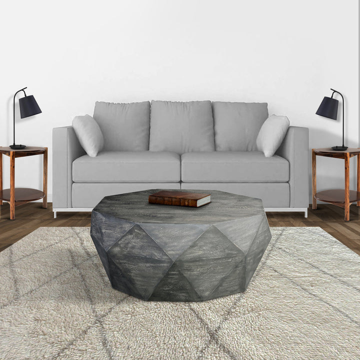 Abdia Solid Wood Solid Coffee Table Union Rustic Color: Gray
