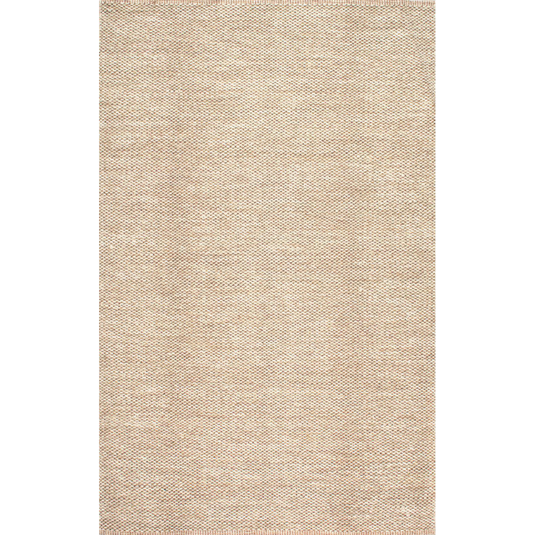 Parnell Farmhouse Eco-friendly Handmade Soft Cotton Tan Rug Union Rustic Rug Size: Rectangle 6' x 9'