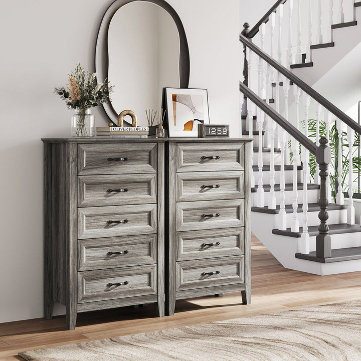 Humphrey 5 Drawer 27.5" W Chest Laurel Foundry Modern Farmhouse® Color: Gray