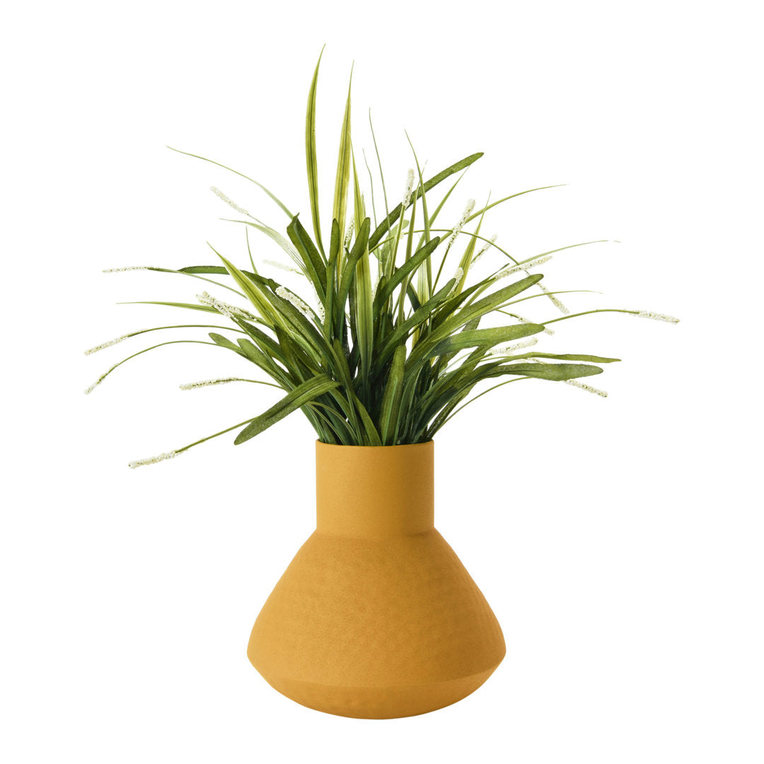 Adi Mustard 8" Stainless Steel Table Vase AllModern