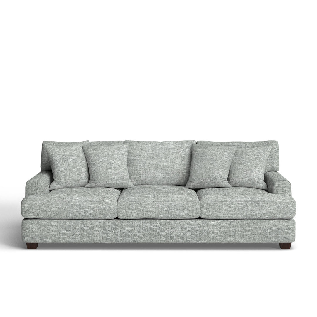 Emilio 90" Recessed Arm Sofa with Reversible Cushions Wayfair Custom Upholstery™ Fabric: Conversation Capri Basketweave