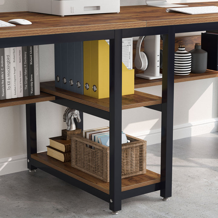 Rigueiro Desk 17 Stories Color (Top/Frame): Brown/Black