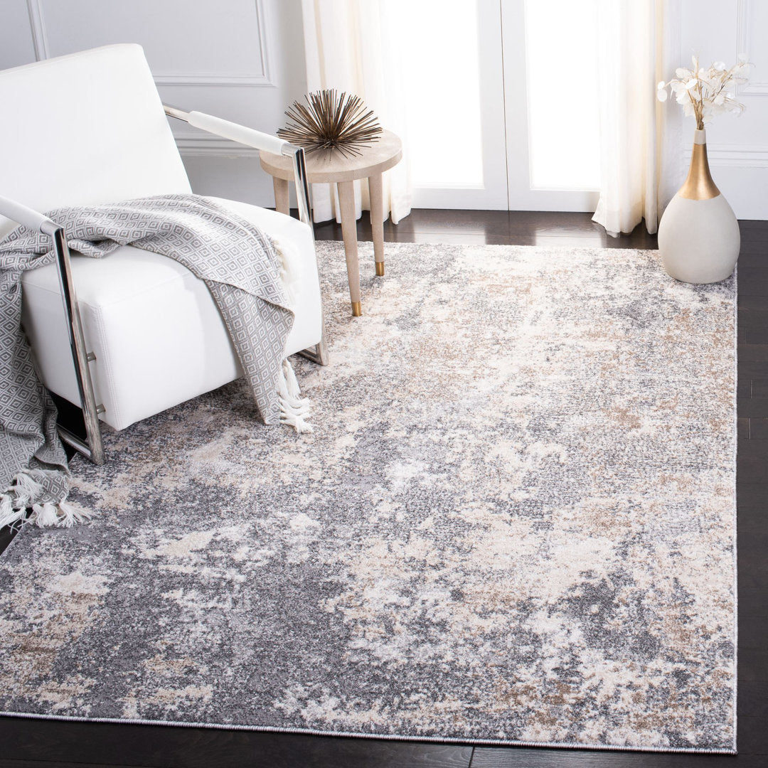 Hassell Abstract Light Gray/Gray Area Rug Trent Austin Design® Rug Size: Rectangle 12' x 18'