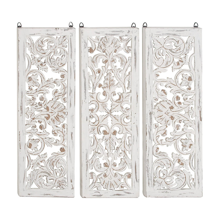 Wooden Handmade Intricately Carved Floral Home Wall Decor Kelly Clarkson Home