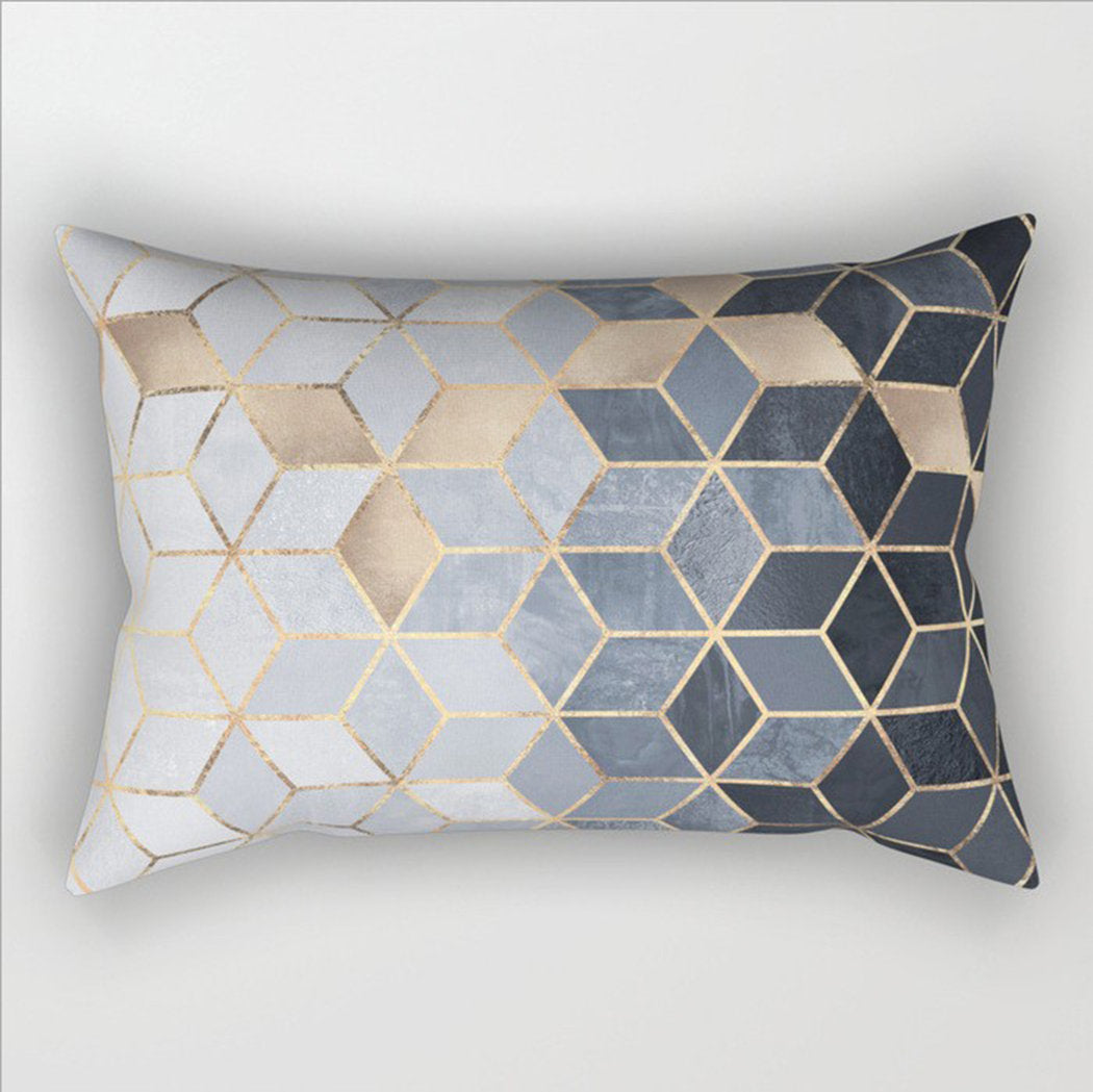 Rectangular Pillow Cover (Set of 2) Beauty Acrylic Color: Gray
