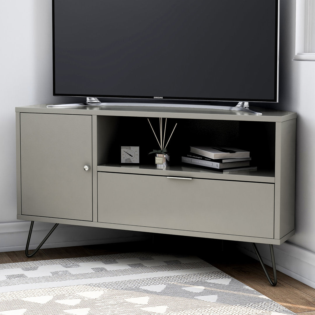 Haffner Corner TV Stand for TVs up to 49" Wade Logan® Color: Gray