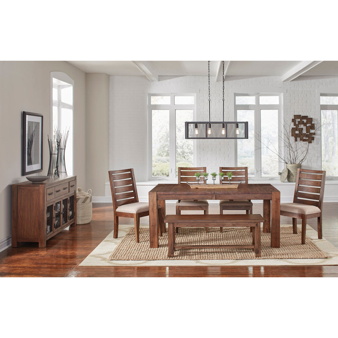 Trevion 3-drawer 60-inch Solid Wood Sideboard Mistana™ Color: Dark Brown