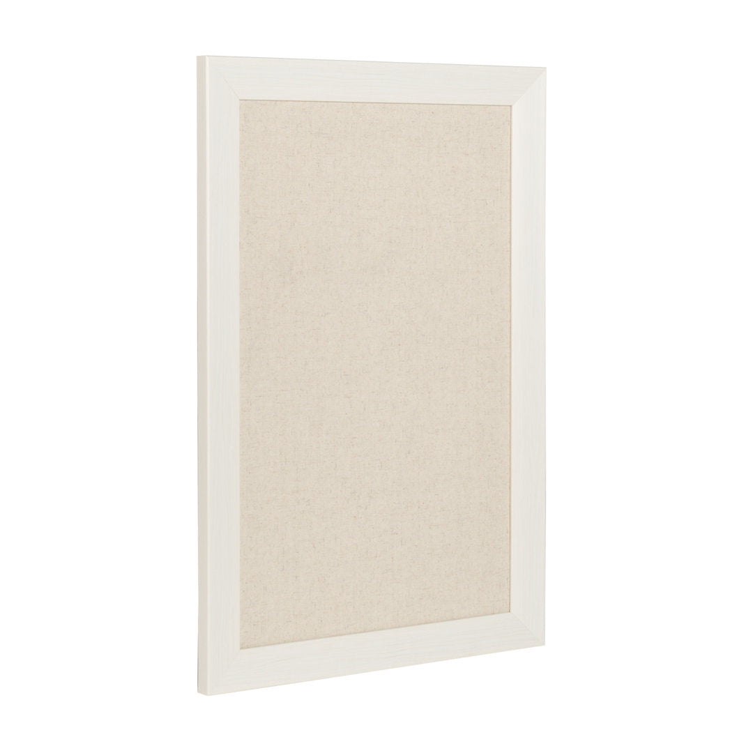 Brucie Framed Wall Mounted Corkboard/Bulletin Board Union Rustic Color: White Size: 27" H x 18" W x 1" D