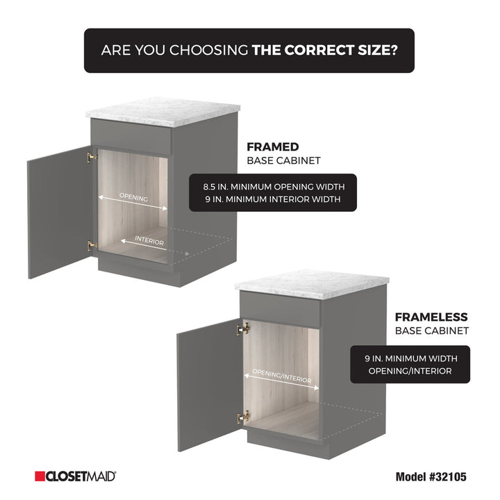 3 Tier Compact Kitchen Cabinet Pull Out Drawer ClosetMaid