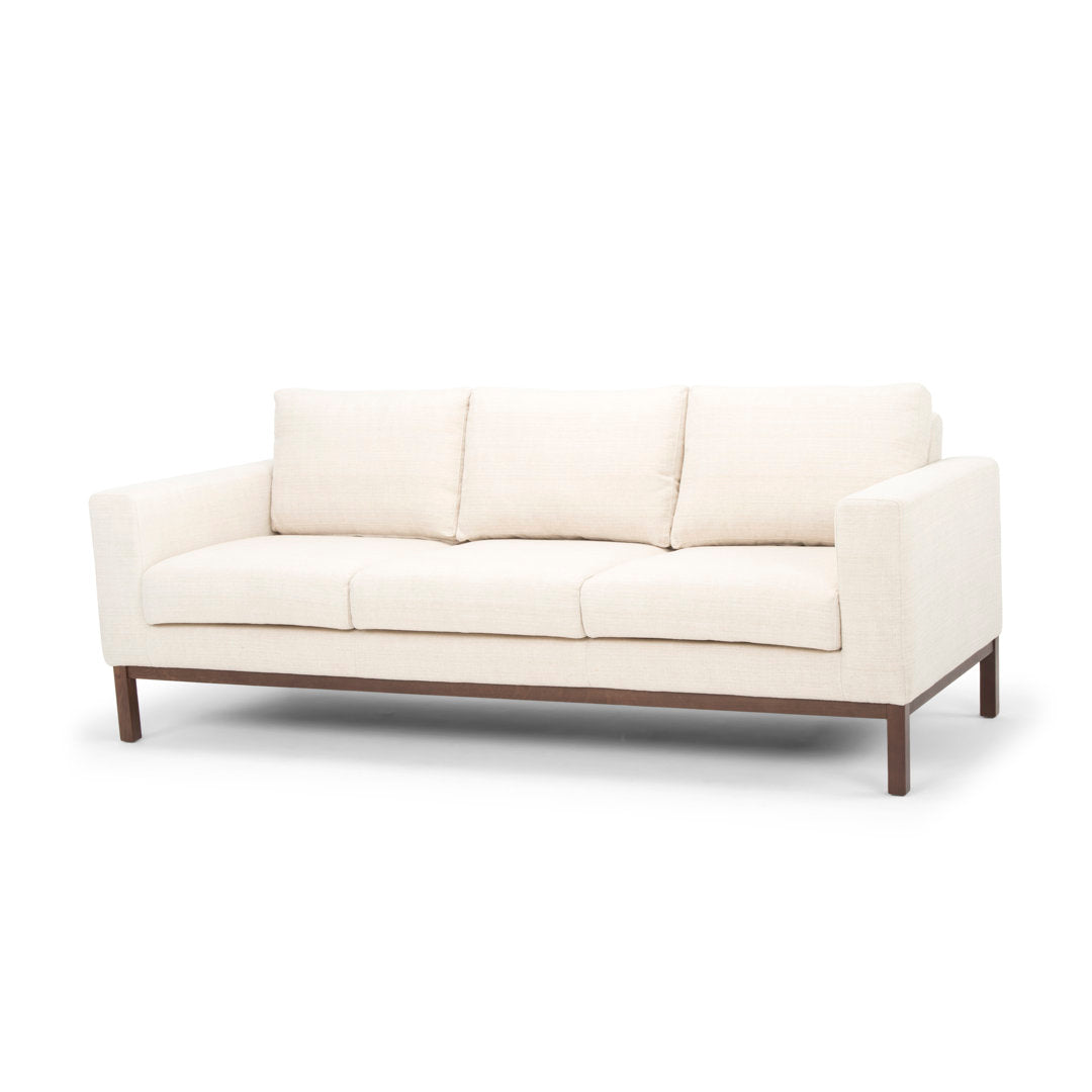 Clayton 84'' Upholstered Sofa Joss & Main Fabric: Venga Cream Performance Cross Weave