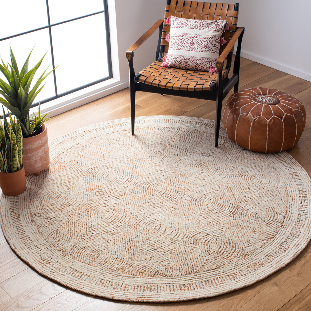 Cole Hand Tufted Wool Rug Dakota Fields Rug Size: Round 4'