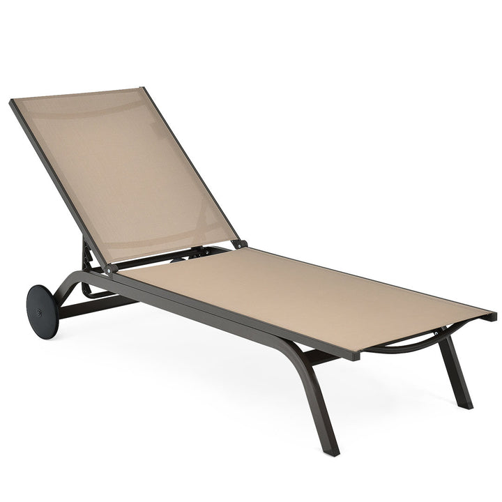 Ermalinda 76'' Long Reclining Single Chaise Arlmont & Co. Color: Brown