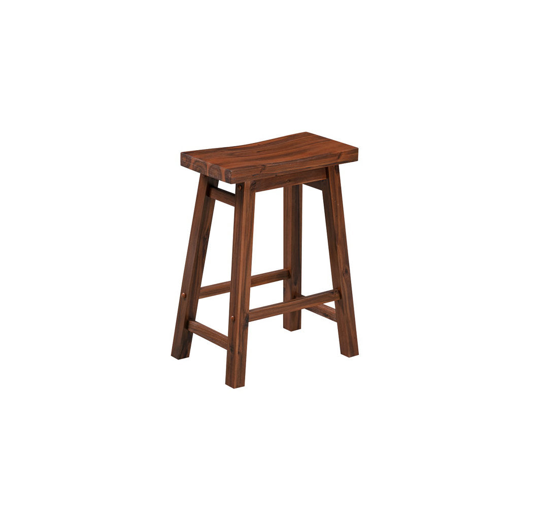 Colynn 4 - Person Counter Height Rubberwood Solid Wood Dining Set Dakota Fields Color: Chestnut Wire-Brush