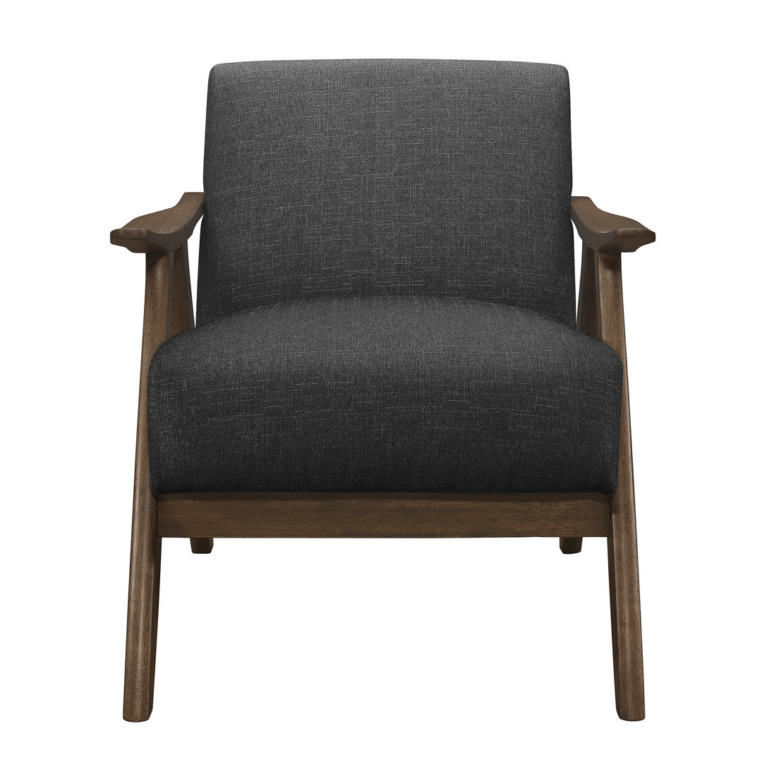 Hofstetter 72.39Cm Wide Polyester Armchair George Oliver Fabric: Dark Gray Linen
