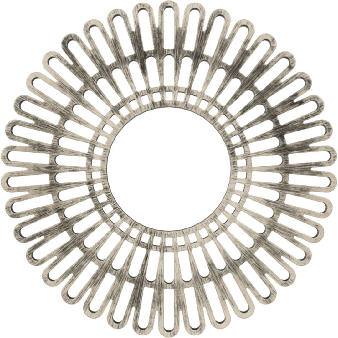 Cornelius Ceiling Medallion Ekena Millwork Color: Antiqued Warm Silver Size: 38" H x 38" W x 1" D