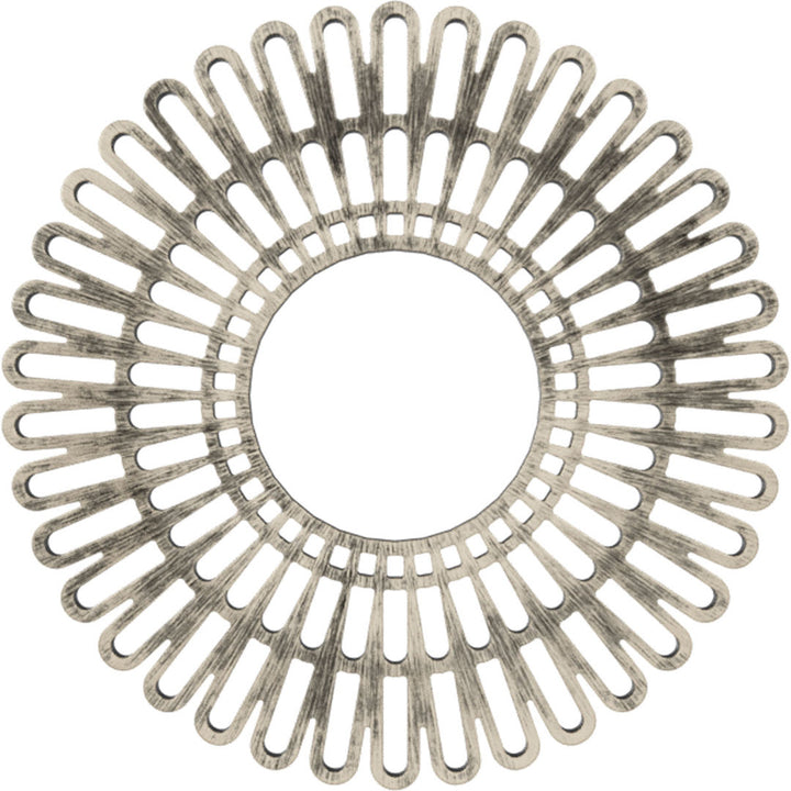 Cornelius Ceiling Medallion Ekena Millwork Color: Antiqued Warm Silver Size: 38" H x 38" W x 1" D
