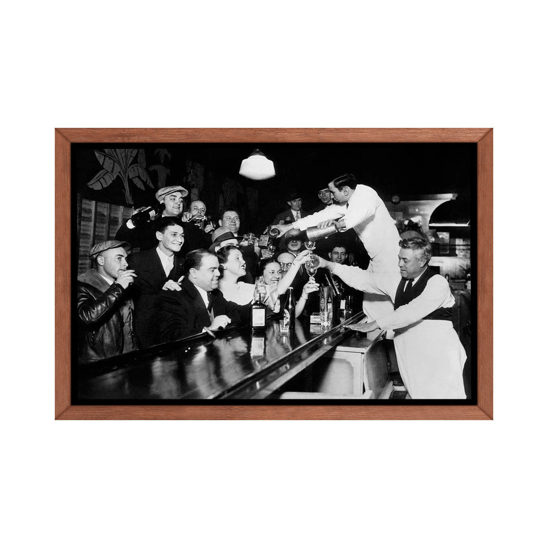 End of the Prohibition Party - Photograph Print East Urban Home Size: 18" H x 26" W x 1.5" D Format: Classic Wood Framed Canvas