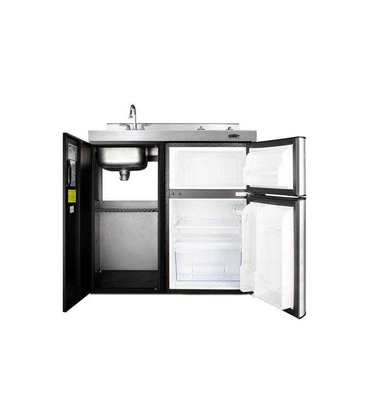 All-in-One Kitchenette 3.2 cu. ft. Freestanding Mini Fridge with Freezer Summit Appliance