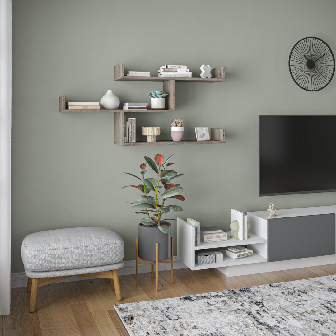 Ramage 3 Piece Accent Shelf Mercury Row® Finish: Dark Brown