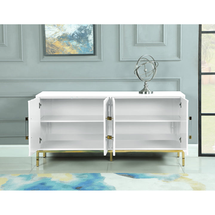 Schade 64" Wide Sideboard Everly Quinn Color: White