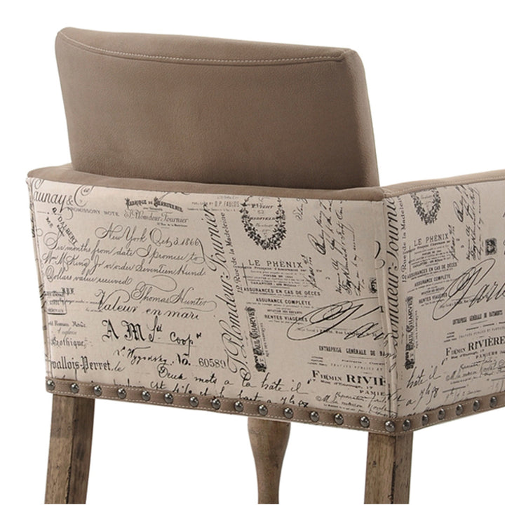 Dasher Upholstered Arm Chair in Brown (Set of 2) One Allium Way®