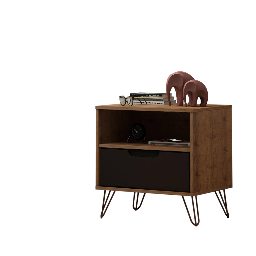Darbie Drawer Nightstand Zipcode Design™ Color: Nature/Textured Gray Quantity: Set of 2