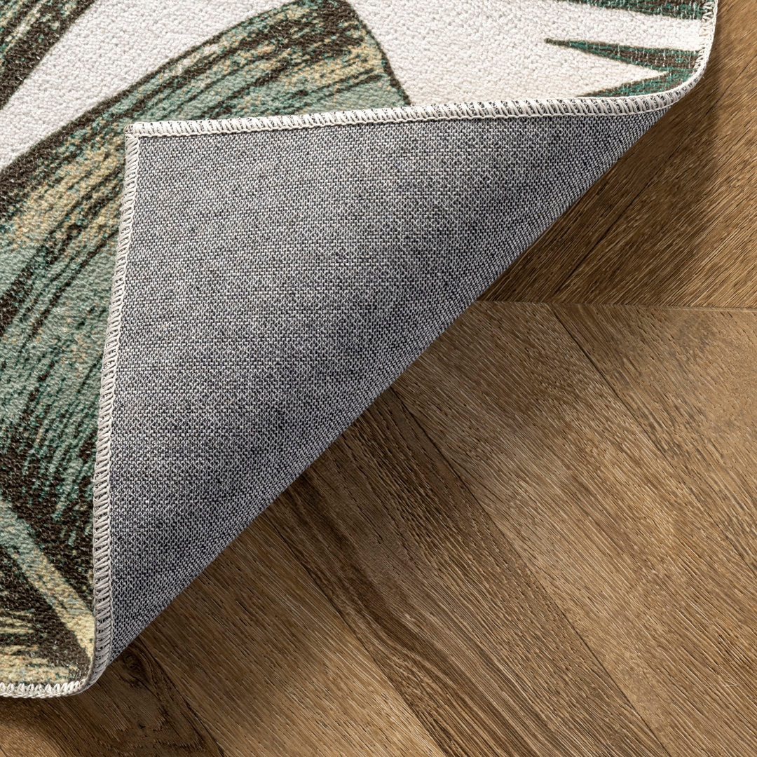 Elen SpinClean Machine Washable Natural Leaves Area Rug Bay Isle Home™ Rug Size: Rectangle 9' x 12'