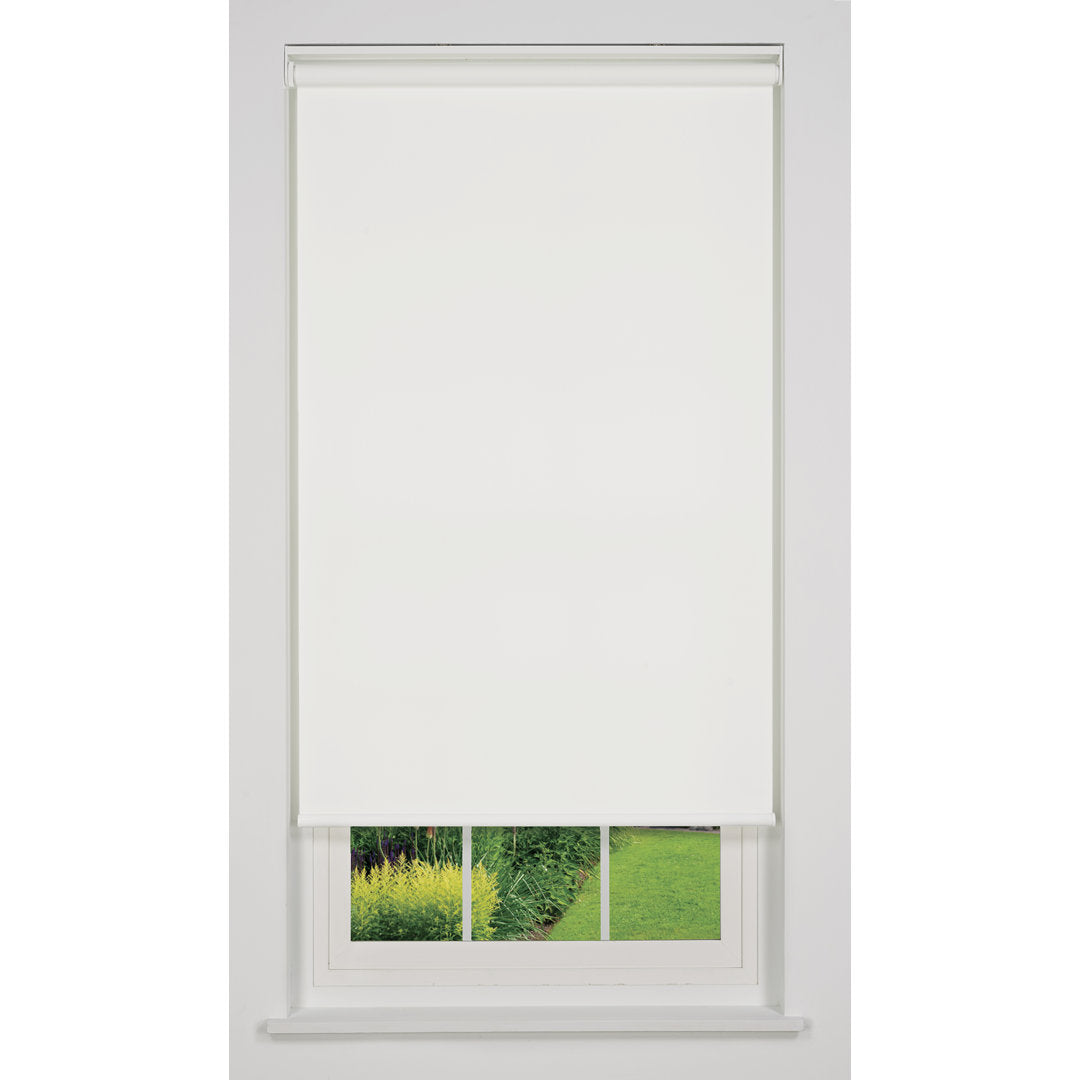 Linen Avenue Cordless Sierra Light Filtering Roller Shade (Arrives 1/4" Narrower) Linen Avenue Blind Size: 28"W x 78"L Finish: White