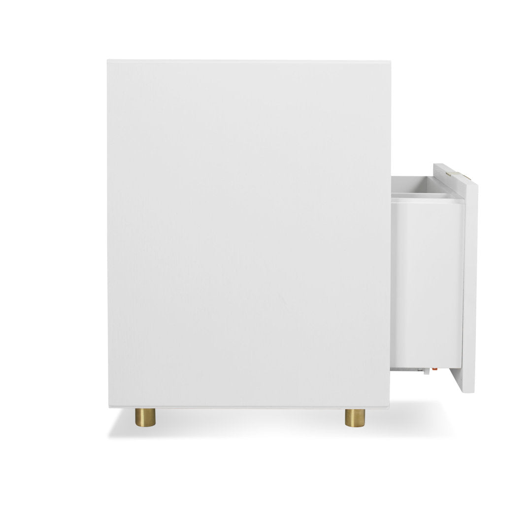 Dang 2 - Drawer Vertical Filing Cabinet Blu Dot Color: White