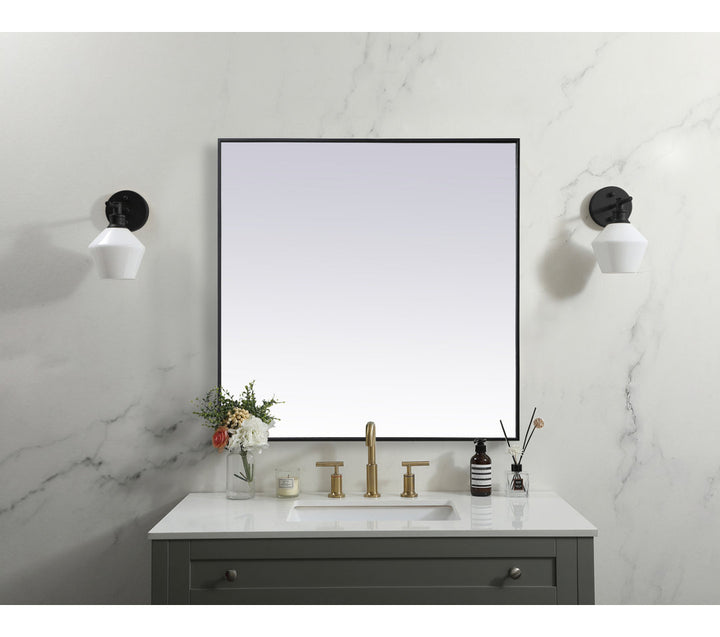 Valparaiso Accent Mirror Wade Logan® Size: 42"  x 42"  Finish: Black