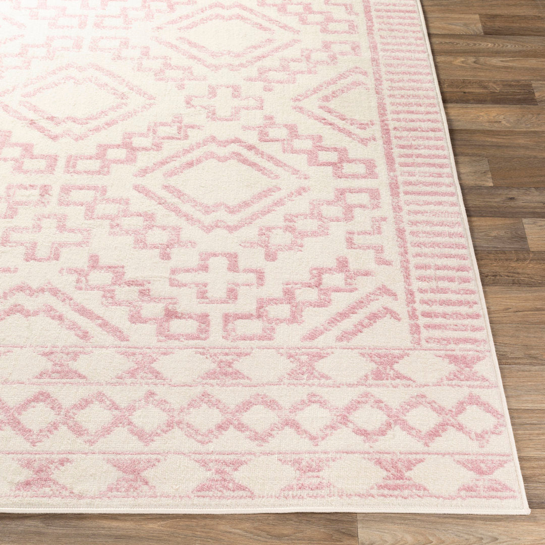 Aurelia Oriental Pale Pink/Cream Rug Langley Street® Rug Size: Rectangle 8'10" x 12'