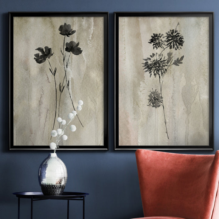 Sumi-E Silhouette III - 2 Piece Painting Print Set Three Posts™ Mat Color: No Mat Size: 18.5" H x 49" W x 1.5" D Format: 31.5" H x 47" W x 1.5" D