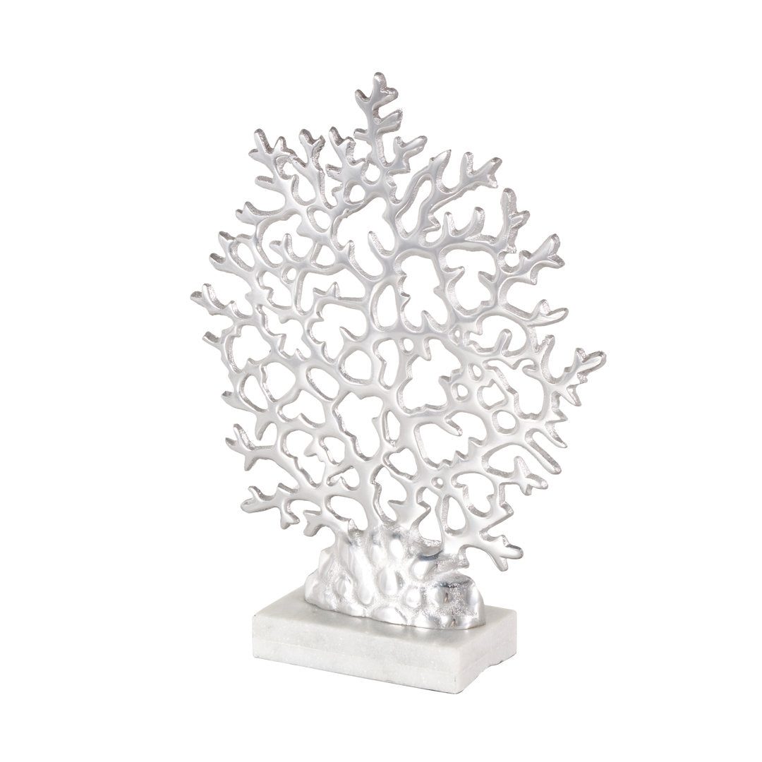 Sizer Aluminum Coral Marble Base Sculpture Highland Dunes