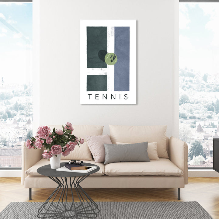 Green Tennis - Graphic Art on Canvas Oliver Gal Prints Size: 45" H x 30" W Format: Wrapped Canvas