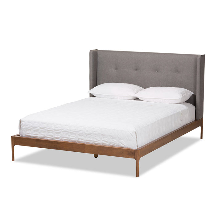Ellerman Tufted Platform Bed Mercury Row® Color: Gray Size: Queen