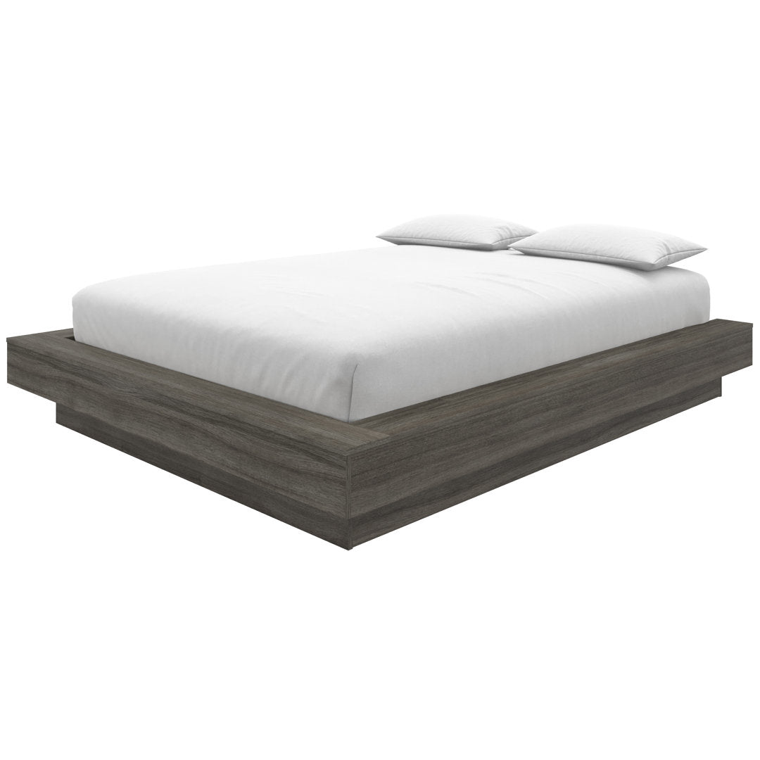 Brix Platform Bed Wade Logan® Color: Gray Oak