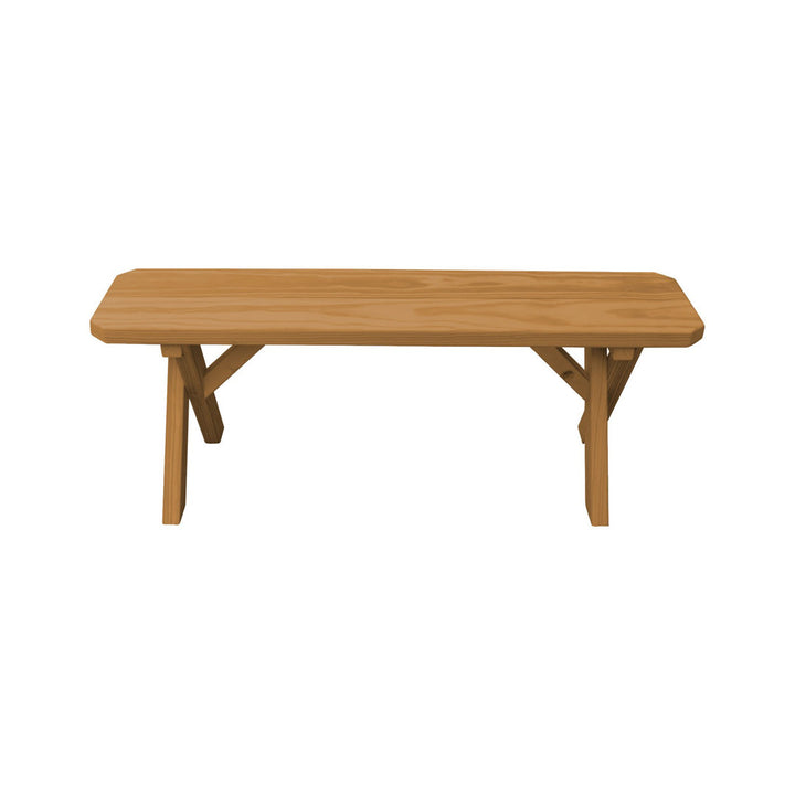 Sempronius Wood Picnic Bench Loon Peak® Color: Oak Stain