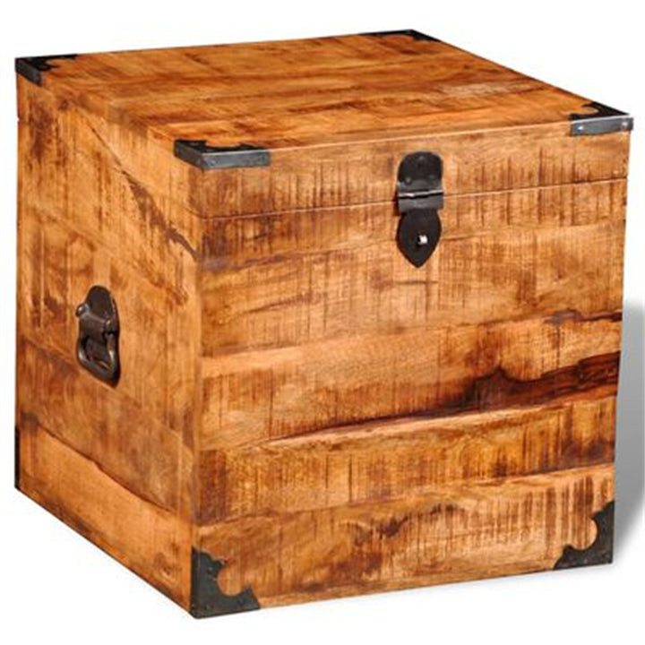 Storage Chest Cubic Rough Mango Wood Williston Forge