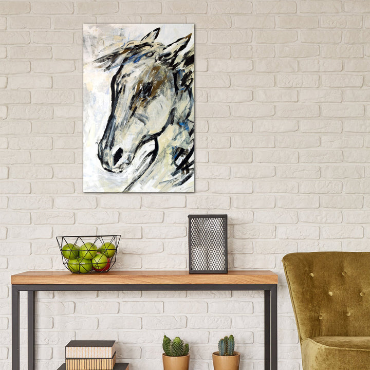 Picasso's Horse II' Painting Print on Wrapped Canvas East Urban Home Mat Color: No Mat Size: 40" H x 26" W x 1.5" D Format: Wrapped Canvas