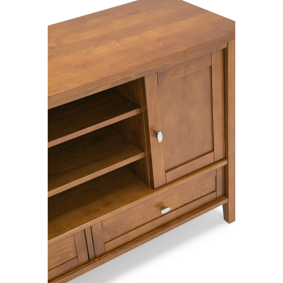 Warm Shaker SOLID WOOD TV Media Stand iFor TVs up to 50 inches Simpli Home Color: Light Golden Brown