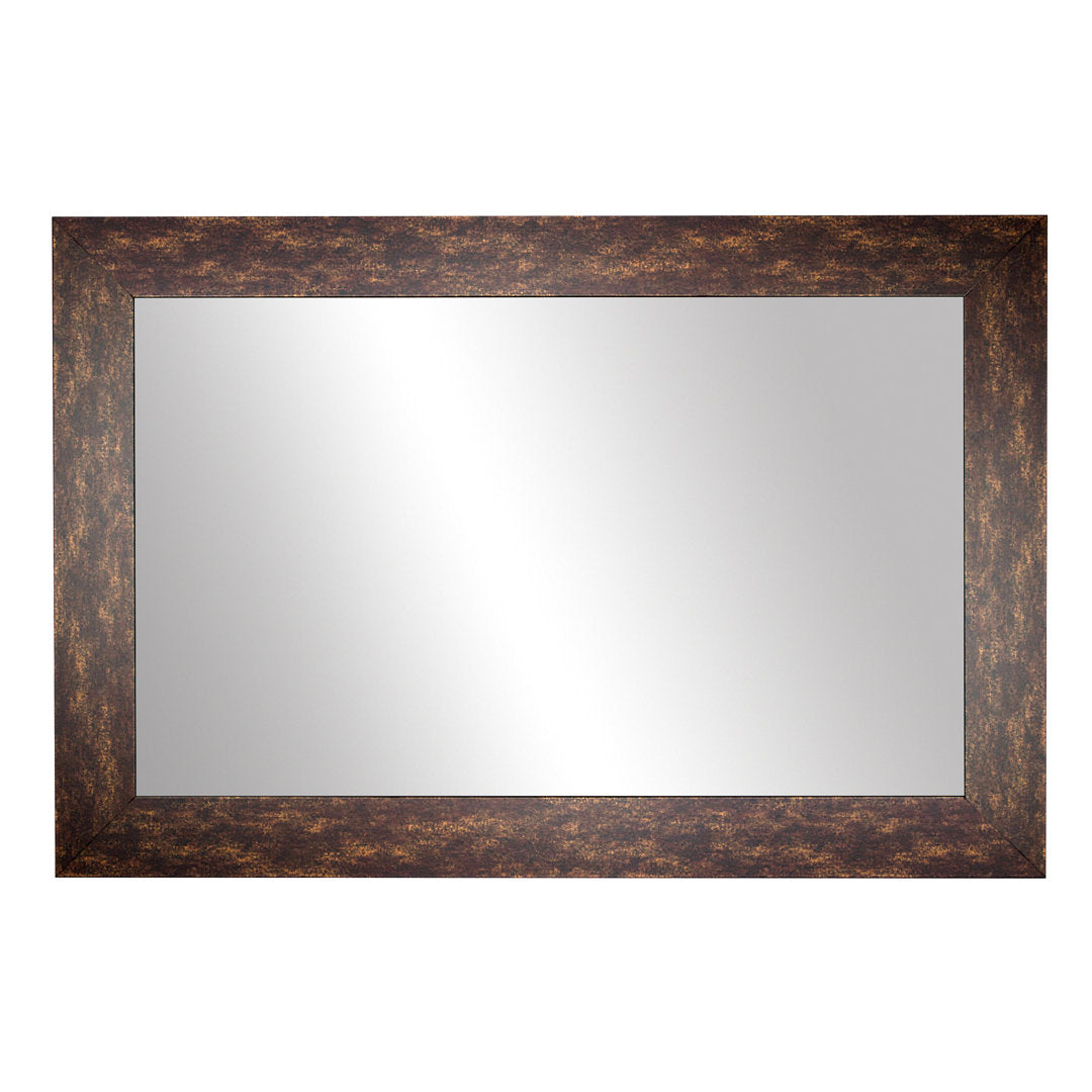 Shmuel Wood Framed with Safety Backing Ideal for Bathroom / Vanity Mirror Wade Logan® Size: 28" x 36" Finish: Venetian Bronze
