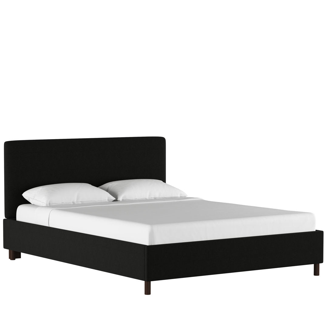 Pyburn Upholstered Low Profile Platform Bed Mercury Row® Color: Linen Black Size: King