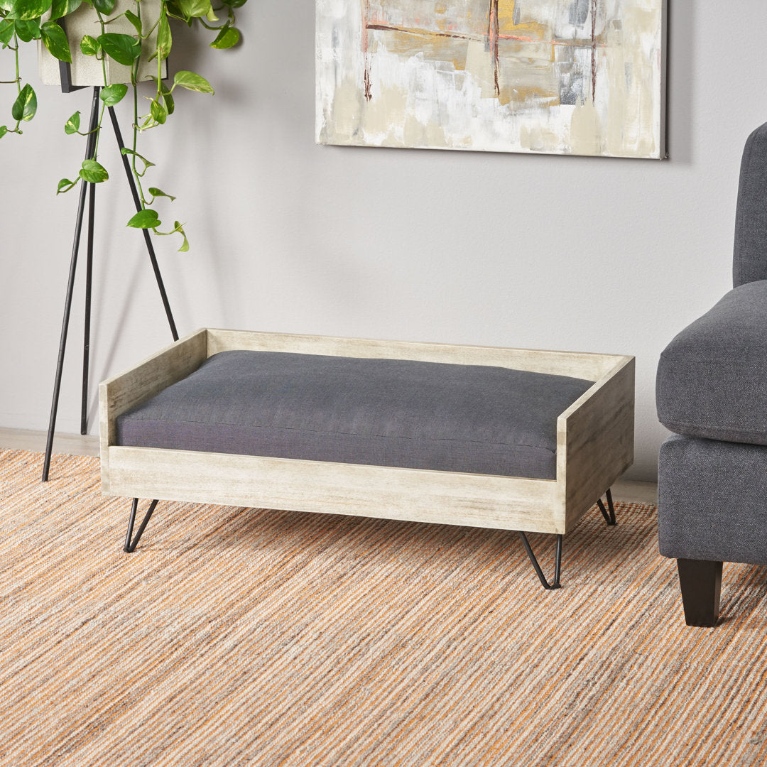 Kaylor Mid Century Modern Dog Sofa Tucker Murphy Pet™ Color: Light Gray/Black/Gray