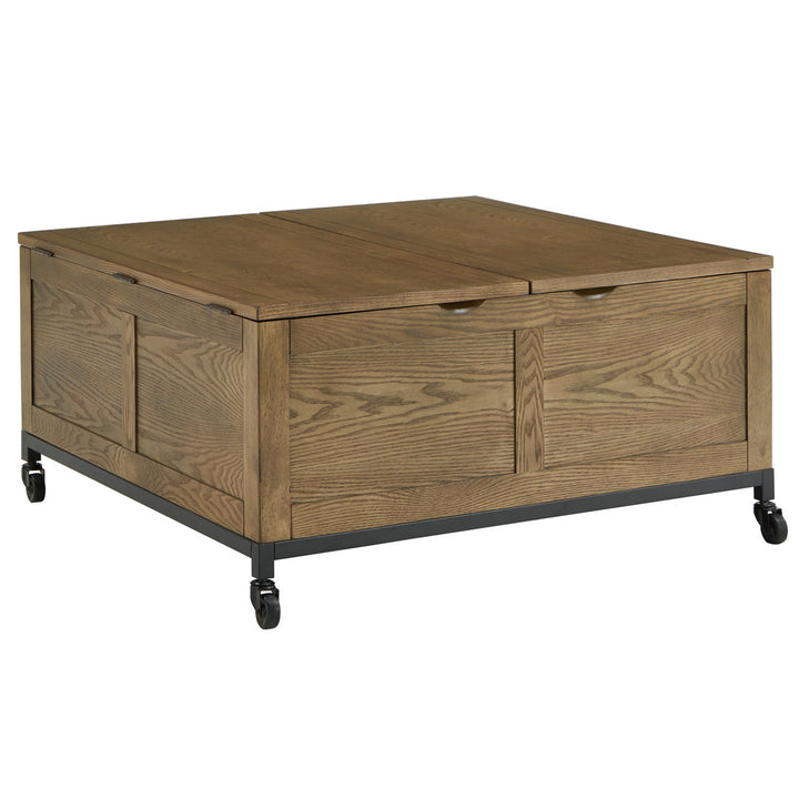 Brunswick Wheel Coffee Table with Storage Sand & Stable™