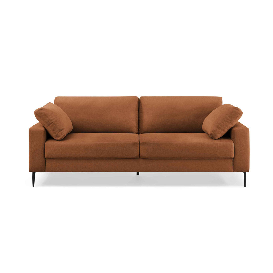 Jeses MINIMORE Modern Style Etta 84.3" Mid-Century Modern Design Sofa Corrigan Studio® Fabric: Curry Polyester Blend